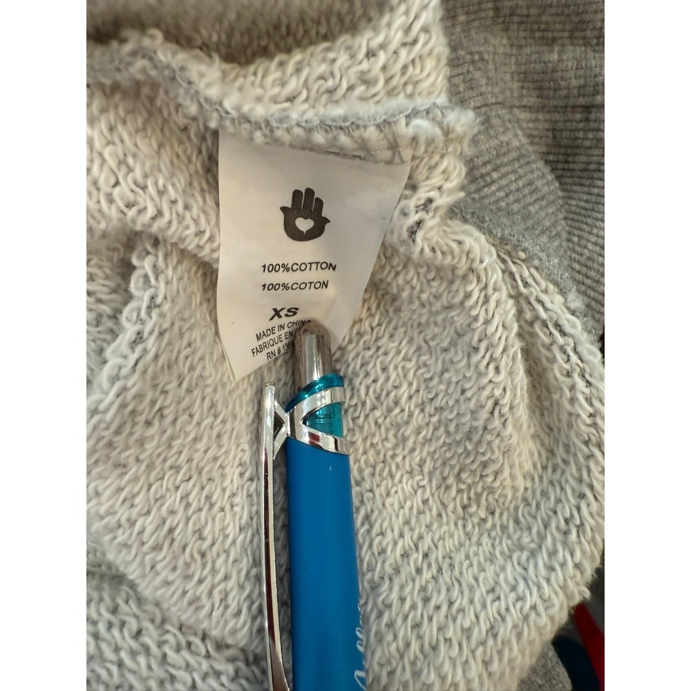 Spiritual Gangster Size XS Love Grey Fleece Crewneck Sweatshirt - Picture 5 of 5
